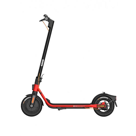 Ninebot D28E Kickscooter Powered by Segway, Electric Folding, 10-inch Air Tyres, 15.5mph - Black & Red | Atlantic Electrics