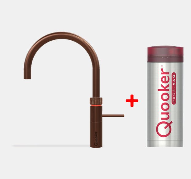 Quooker Flex PRO3 Rose Copper 3 in 1 Boiling Water Tap with 3 Liters Tank | Atlantic Electrics - 41552942989535 
