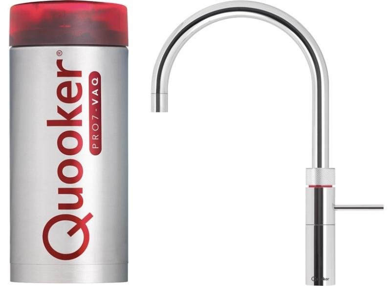 Quooker Fusion Round PRO7 Chrome 3 in 1 Boiling Water Tap with 7 Liters Tank | Atlantic Electrics