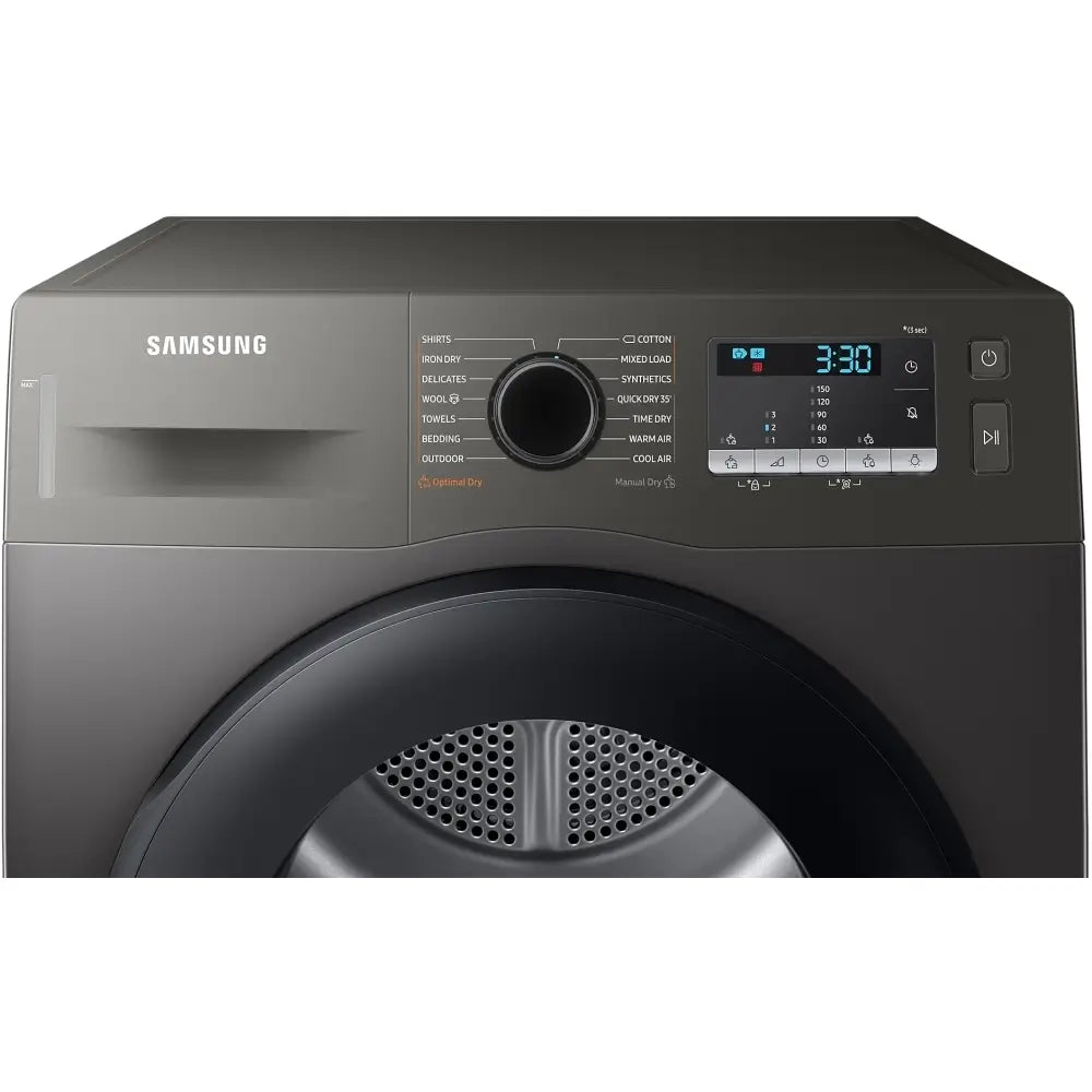 Samsung DV90TA040AN OptimalDry Heat Pump Tumble Dryer, 9kg Graphite Grey | Atlantic Electrics