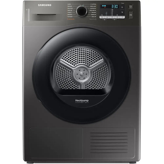 Samsung DV90TA040AN OptimalDry Heat Pump Tumble Dryer, 9kg Graphite Grey | Atlantic Electrics