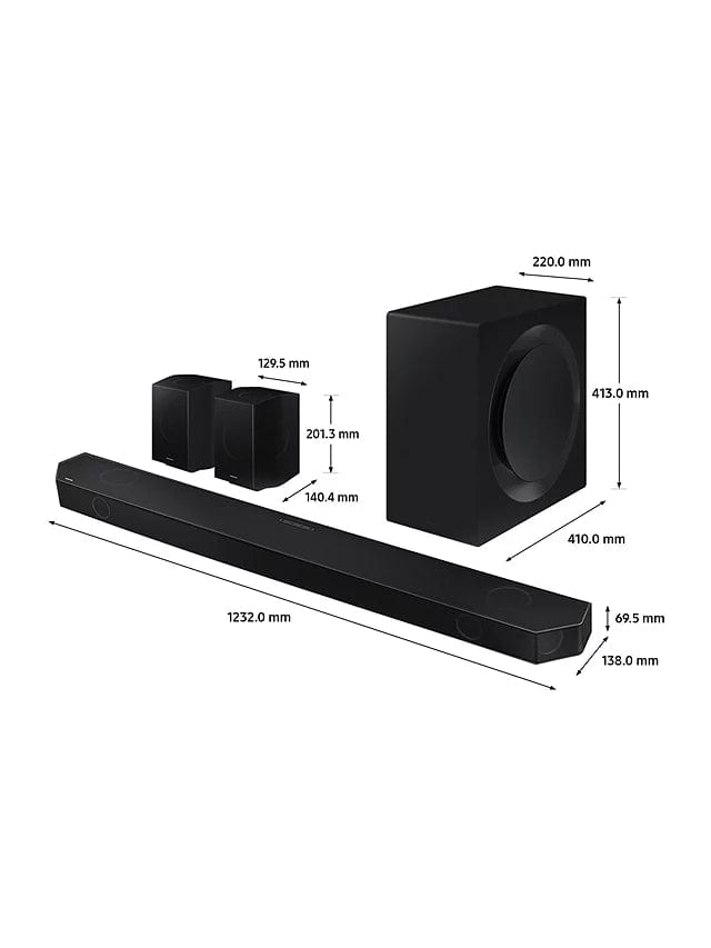 Samsung HWQ990BXU 11.1.4ch Soundbar & Subwoofer Black | Atlantic Electrics - 39478324855007 