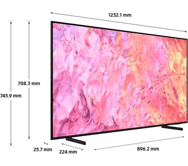 Samsung QE55Q60C (2023) QLED HDR 4K Ultra HD Smart TV, 55 inch with TVPlus - Black | Atlantic Electrics
