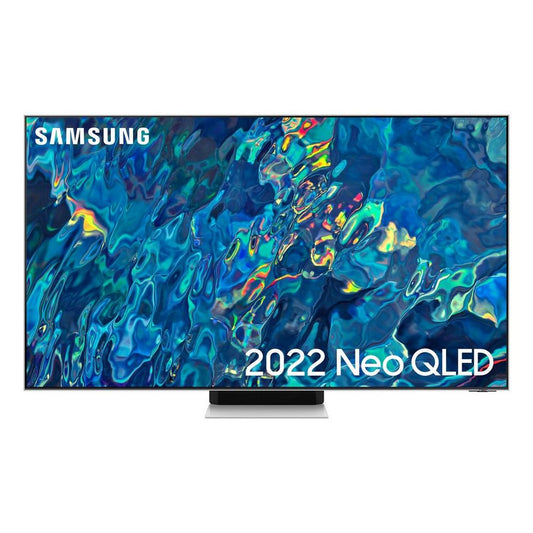 Samsung QE55QN95BATXXU (2022) Neo QLED HDR 2000 4K Ultra HD Smart TV, 55 inch with TVPlus/Freesat HD & Dolby Atmos, Bright Silver | Atlantic Electrics