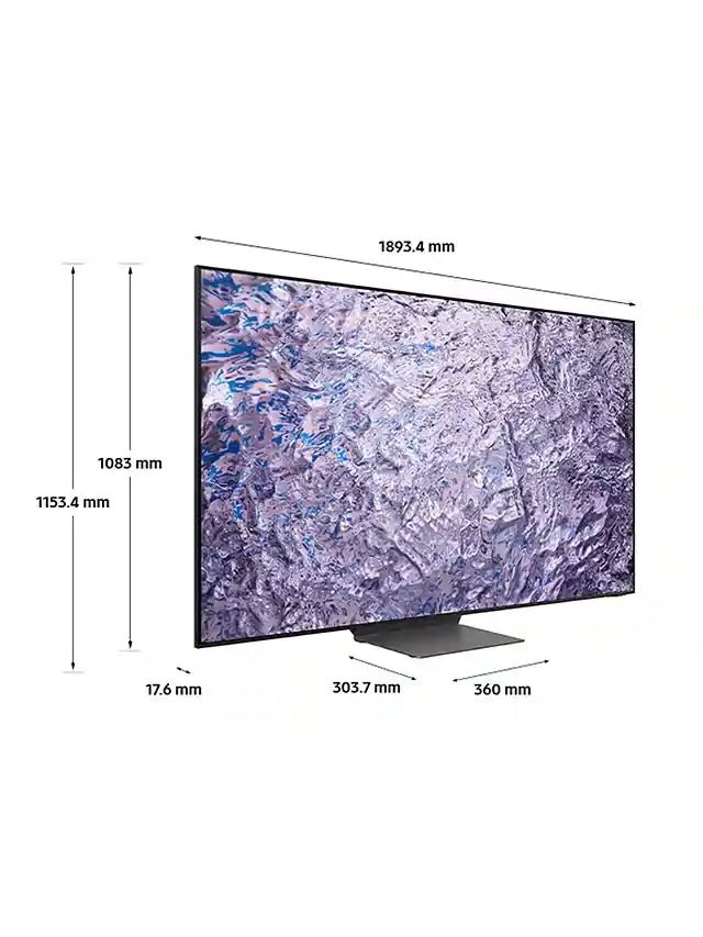 Samsung QE85QN800CTXXU 85" 8K Neo QNED Smart TV - Titan Black | Atlantic Electrics - 40489469575391 