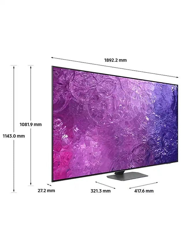 Samsung QE85QN90CATXXU 85" 4K HDR Neo QLED Smart TV - Carbon Silver | Atlantic Electrics
