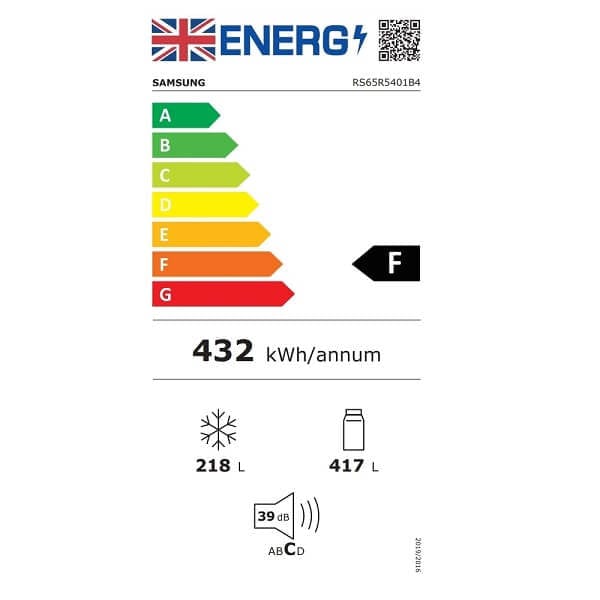 Samsung RS65R5401B4 American Style Fridge Freezer Matt Black | Atlantic Electrics