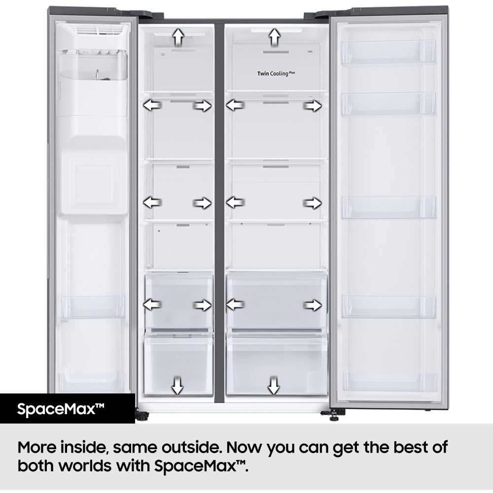 Samsung RS67A8811S9 American Style Fridge Freezer Matt Stainless | Atlantic Electrics - 41681223057631 