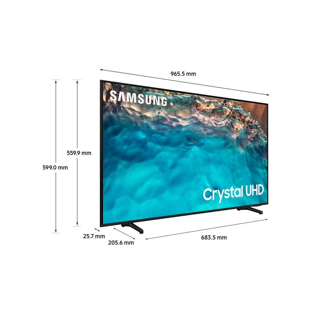 Samsung UE43BU8000KXXU 43" 4K HDR Smart TV with Voice Assistants | Atlantic Electrics - 39478392094943 