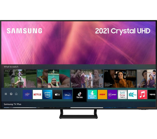 Samsung UE75AU9000 (2021) HDR 4K Ultra HD Smart TV, 75 inch with TVPlus, Black | Atlantic Electrics