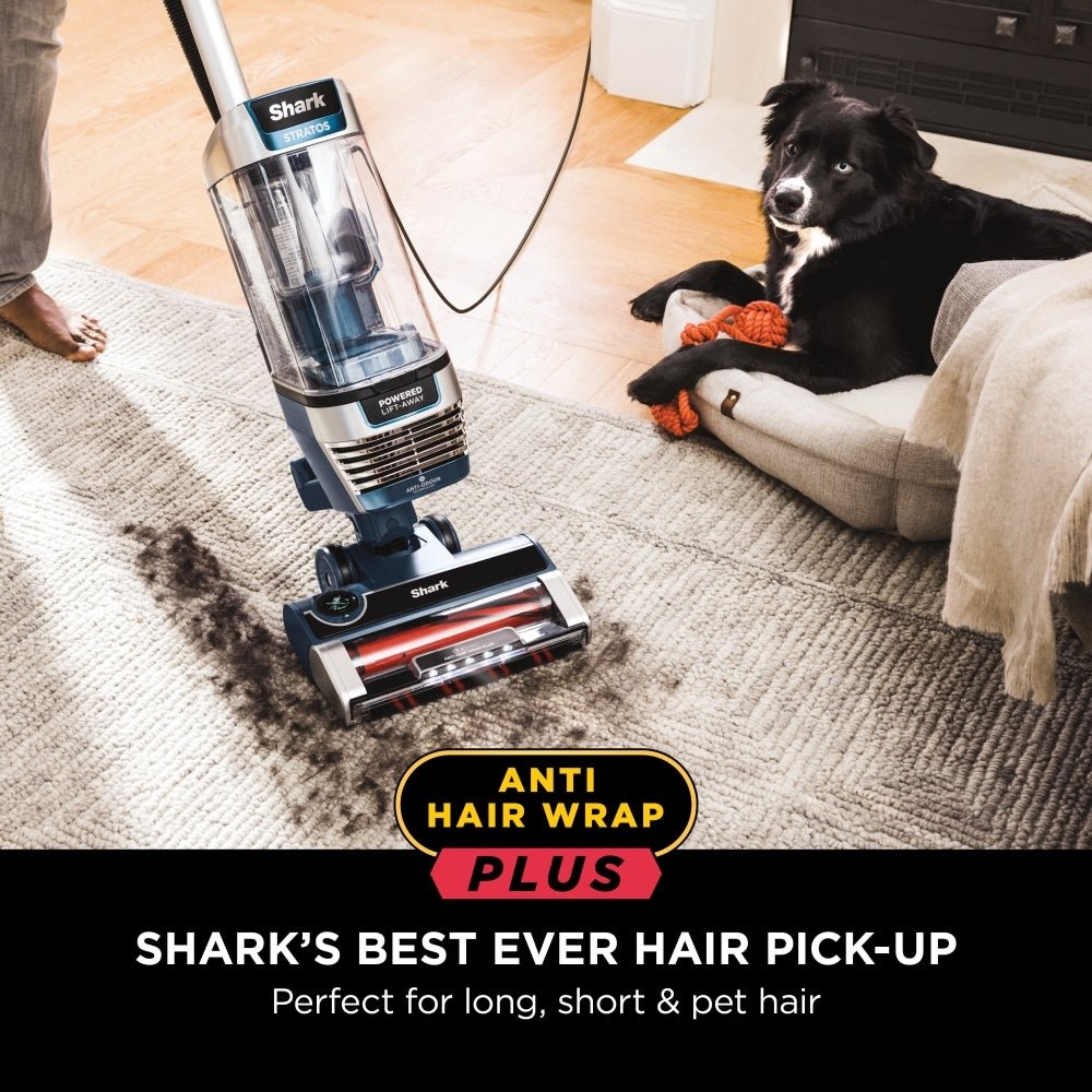 Shark AZ3000UKT Shark Stratos XL Anti Hair Wrap Plus Anti-Odour Upright Vacuum - Navy Blue | Atlantic Electrics - 41590380101855 