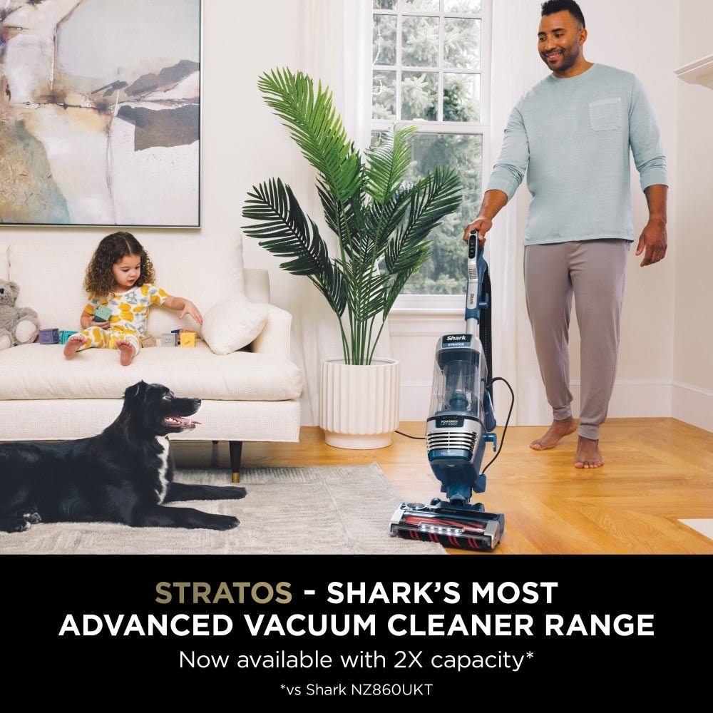 Shark AZ3000UKT Shark Stratos XL Anti Hair Wrap Plus Anti-Odour Upright Vacuum - Navy Blue | Atlantic Electrics - 41590380069087 