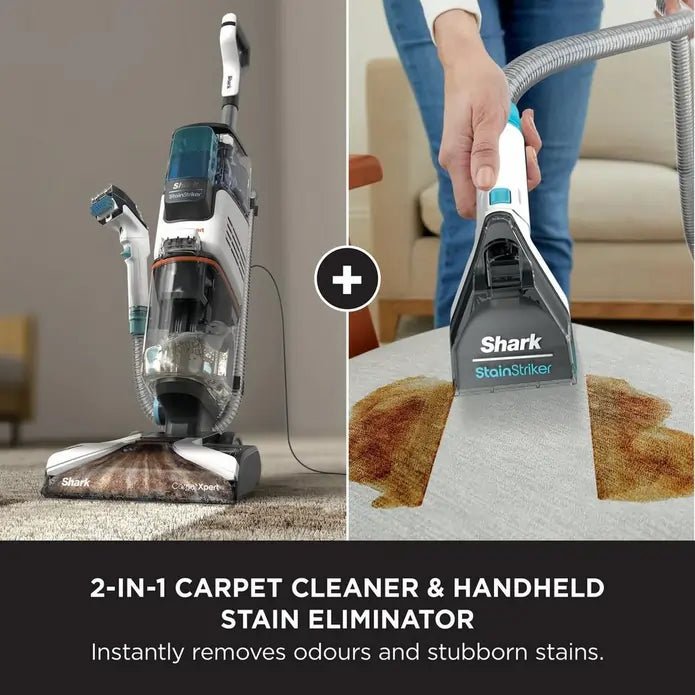 Shark EX200UK CarpetXpert Deep Carpet Cleaner with Built-In StainStriker - Rotator White | Atlantic Electrics