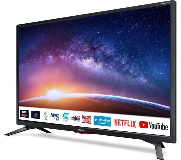 Sharp 1TC32EE7KF2FB 32 Inch Smart HD Ready LED Television - Black | Atlantic Electrics - 40547482599647 