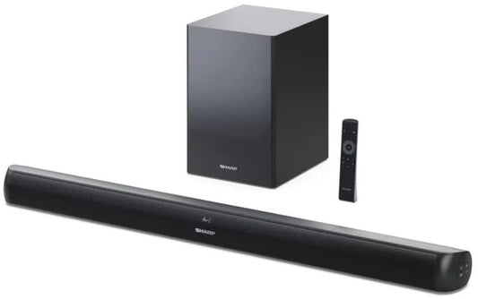 Sharp HTSBW202 2.1 Bluetooth Soundbar with Wireless Subwoofer Black , 200W | Atlantic Electrics