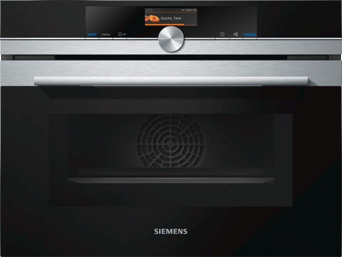 SIEMENS CM676GBS6B Built In Compact Electric Single Oven with Microwave Function - Stainless Steel | Atlantic Electrics