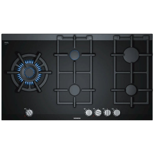 SIEMENS iQ700 ER9A6SD70 Gas Hob, 5 Burners, Ceramic, 91.2cm Wide - Black | Atlantic Electrics