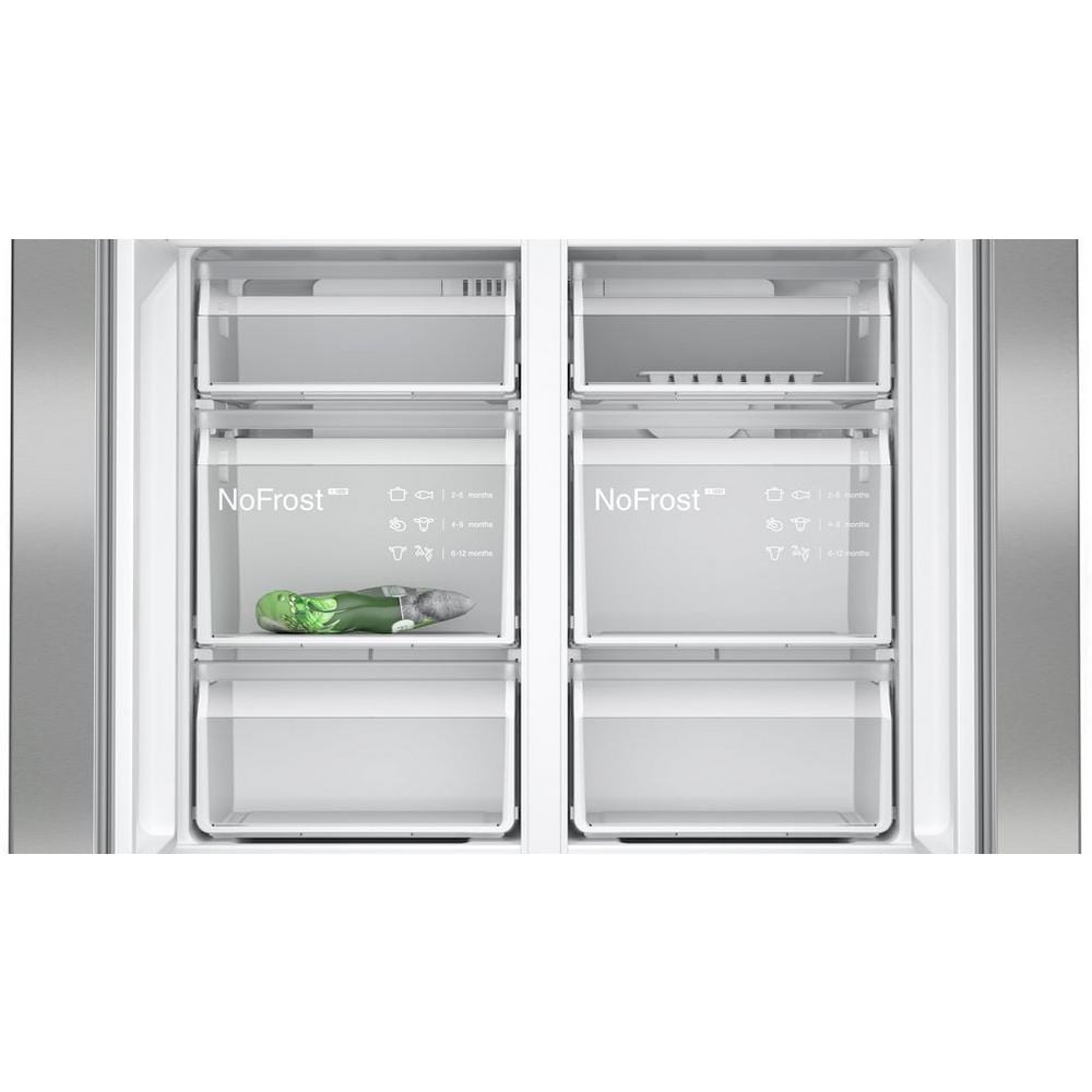 Siemens KF96NVPEAG 605 Litre French Door Fridge Freezer with Bottom Freezer, multiDoor, 91cm Wide - Inox-easyclean | Atlantic Electrics