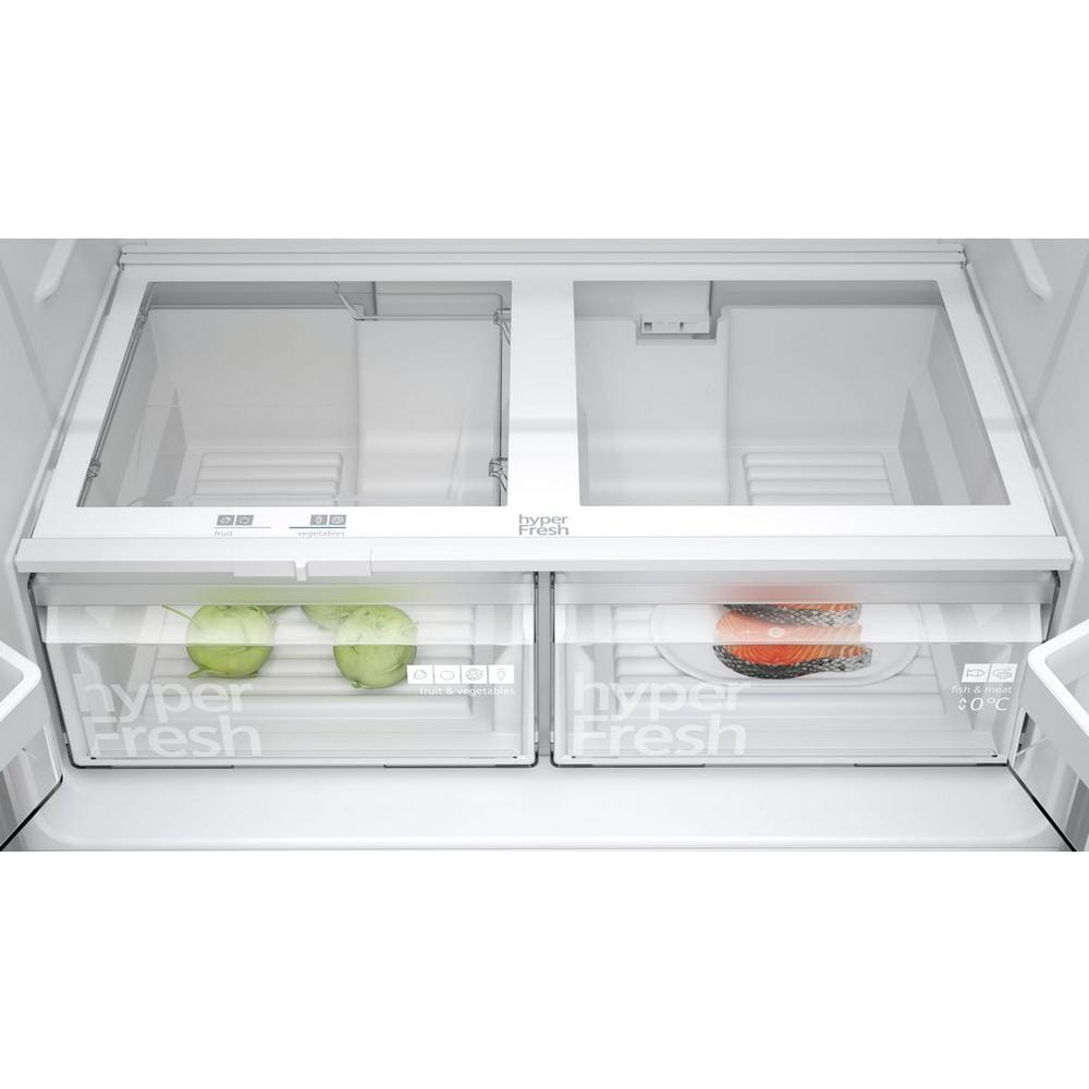 Siemens KF96NVPEAG 605 Litre French Door Fridge Freezer with Bottom Freezer, multiDoor, 91cm Wide - Inox-easyclean | Atlantic Electrics - 39478425321695 