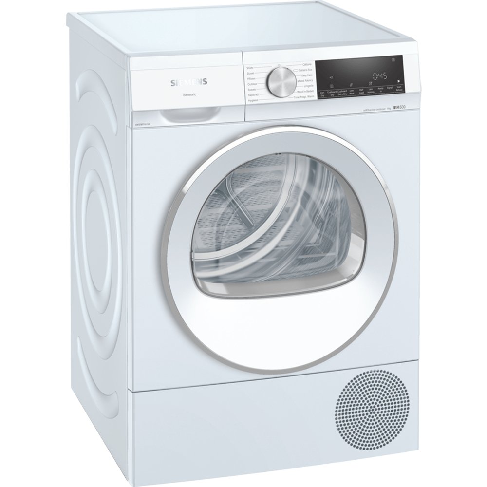 Siemens WQ45G2D9GB 9kg Heat Pump Tumble Dryer White | Atlantic Electrics - 39478428074207 