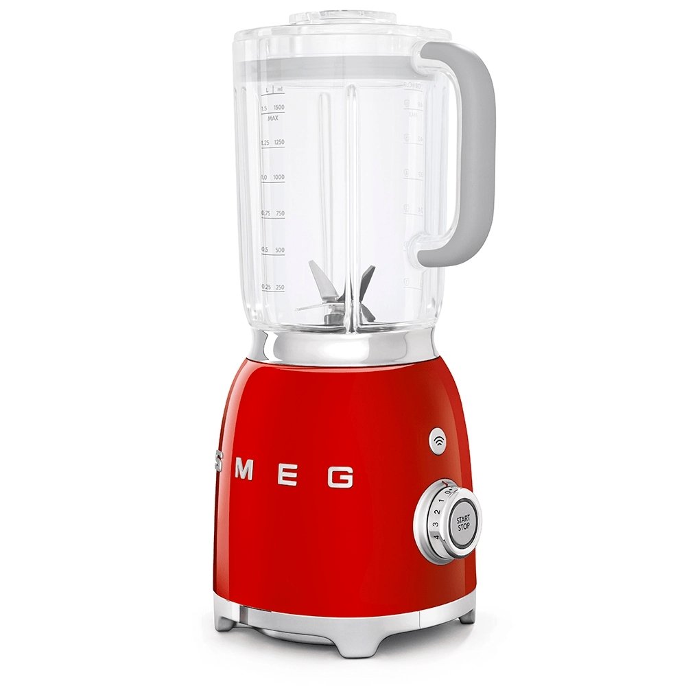 SMEG BLF01RDUK 50's Style Blender, 4 Speeds, 800W, 19.7cm Wide - Red | Atlantic Electrics - 39478429581535 