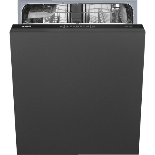 Smeg DIA211DS 59.8cm Wide Fully Integrated Standard Dishwasher, 13 Place Settings - Black Control Panel | Atlantic Electrics