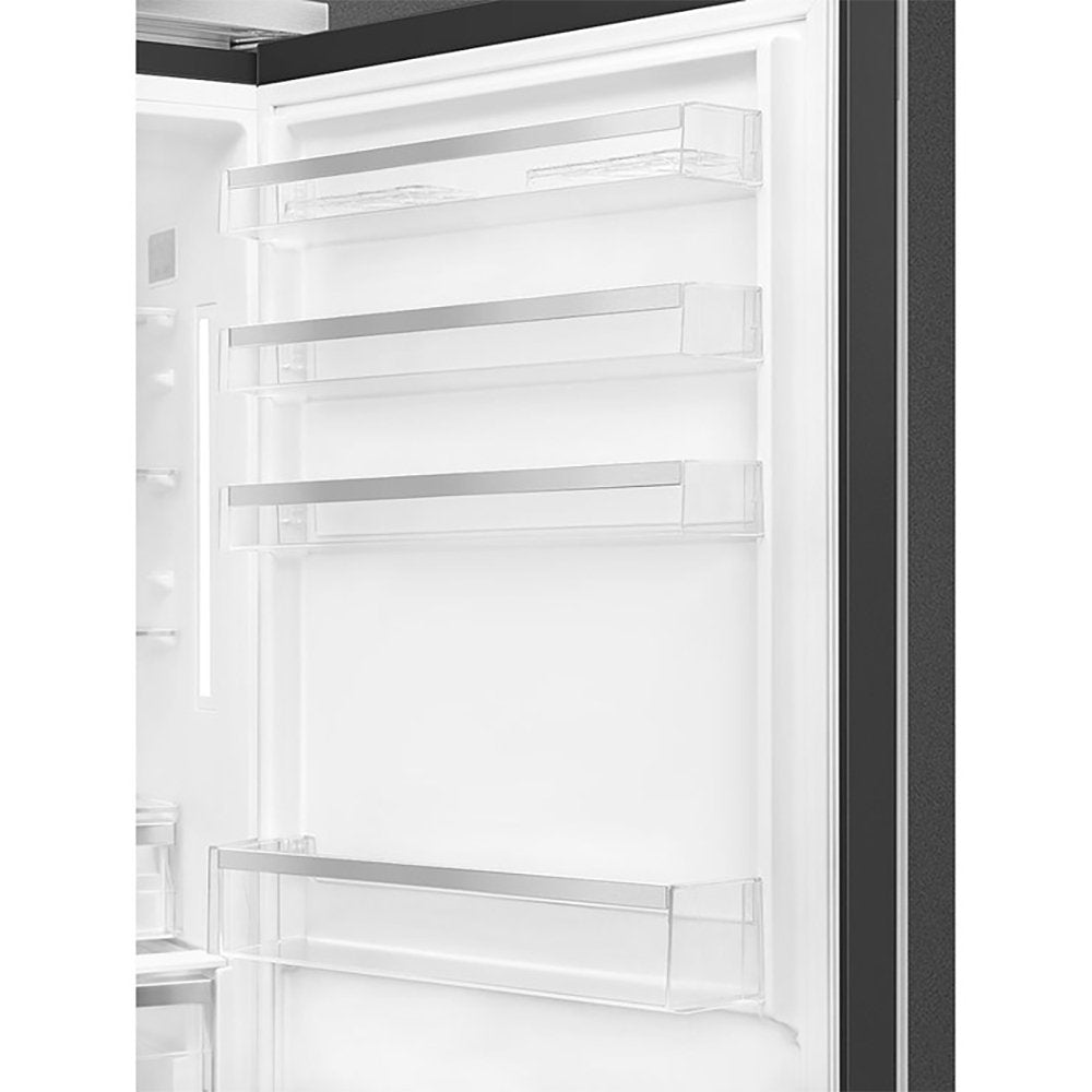 Smeg FA490RAN/G 461 Litre Portofino Right Hand Hinge Frost Free Fridge Freezer, 70.4cm Wide - Anthracite | Atlantic Electrics - 39478438363359 