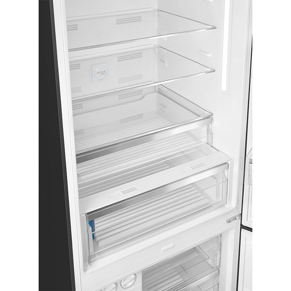 Smeg FA490RAN/G 461 Litre Portofino Right Hand Hinge Frost Free Fridge Freezer, 70.4cm Wide - Anthracite | Atlantic Electrics - 39478438461663 