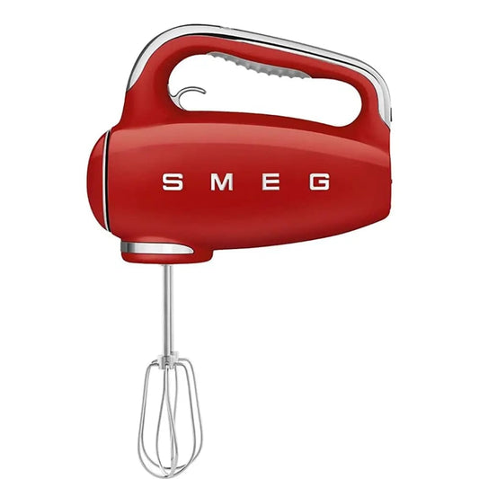 Smeg HMF01RDUK Retro Hand Mixer, 9 Speeds, 22cm Wide - Red | Atlantic Electrics