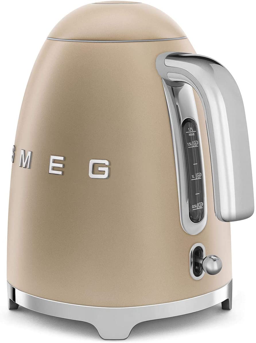 SMEG KLF03CHMUK 1.7 Litre Retro Style Kettle - Matte Champagne Gold | Atlantic Electrics