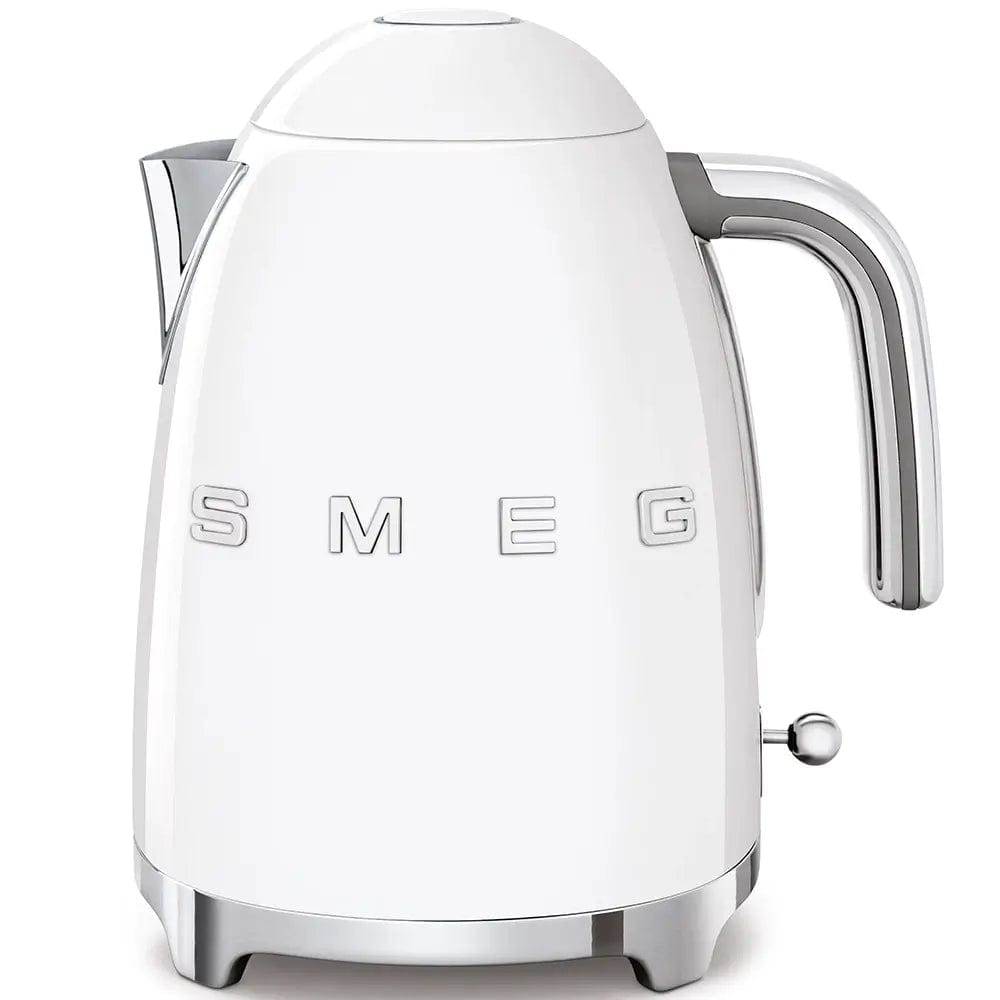 Smeg KLF03WHUK 1.7 Litre 50's Style Kettle, 3000W, 22.6cm Wide - White | Atlantic Electrics - 39478436233439 