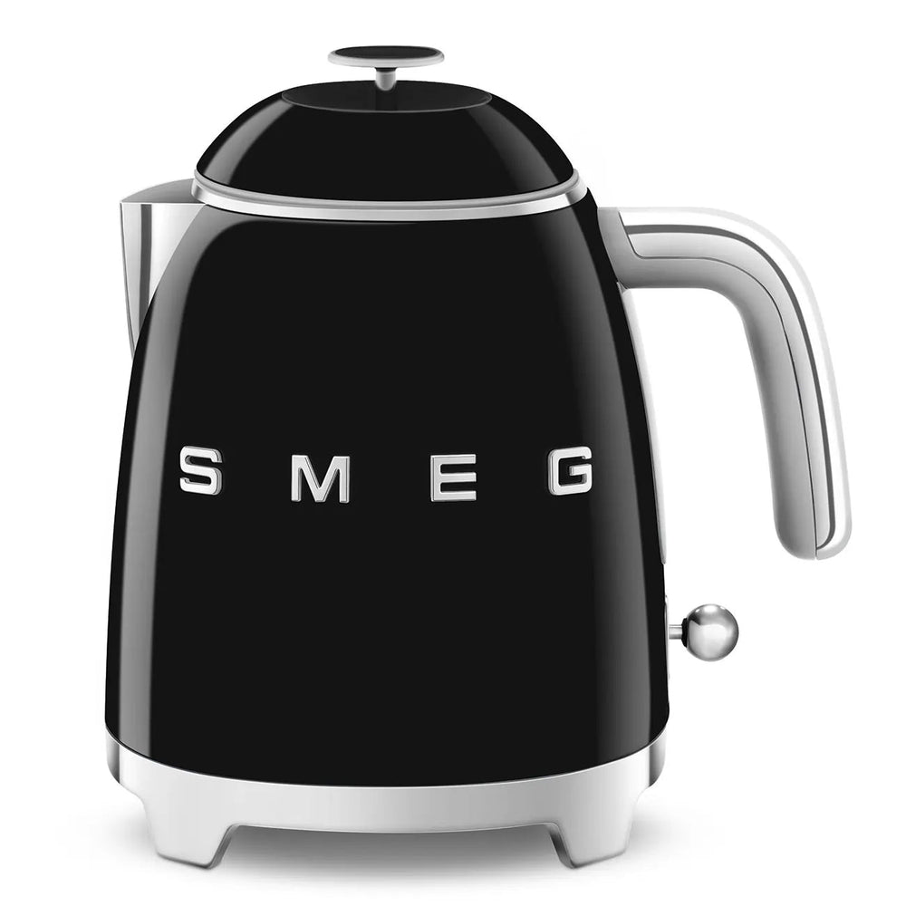 Smeg KLF05BLUK 0.8L Mini Kettle Black, Retro 50's Style, Anti-Slip Base, Auto Shut Off, 1400W | Atlantic Electrics - 40182537715935 