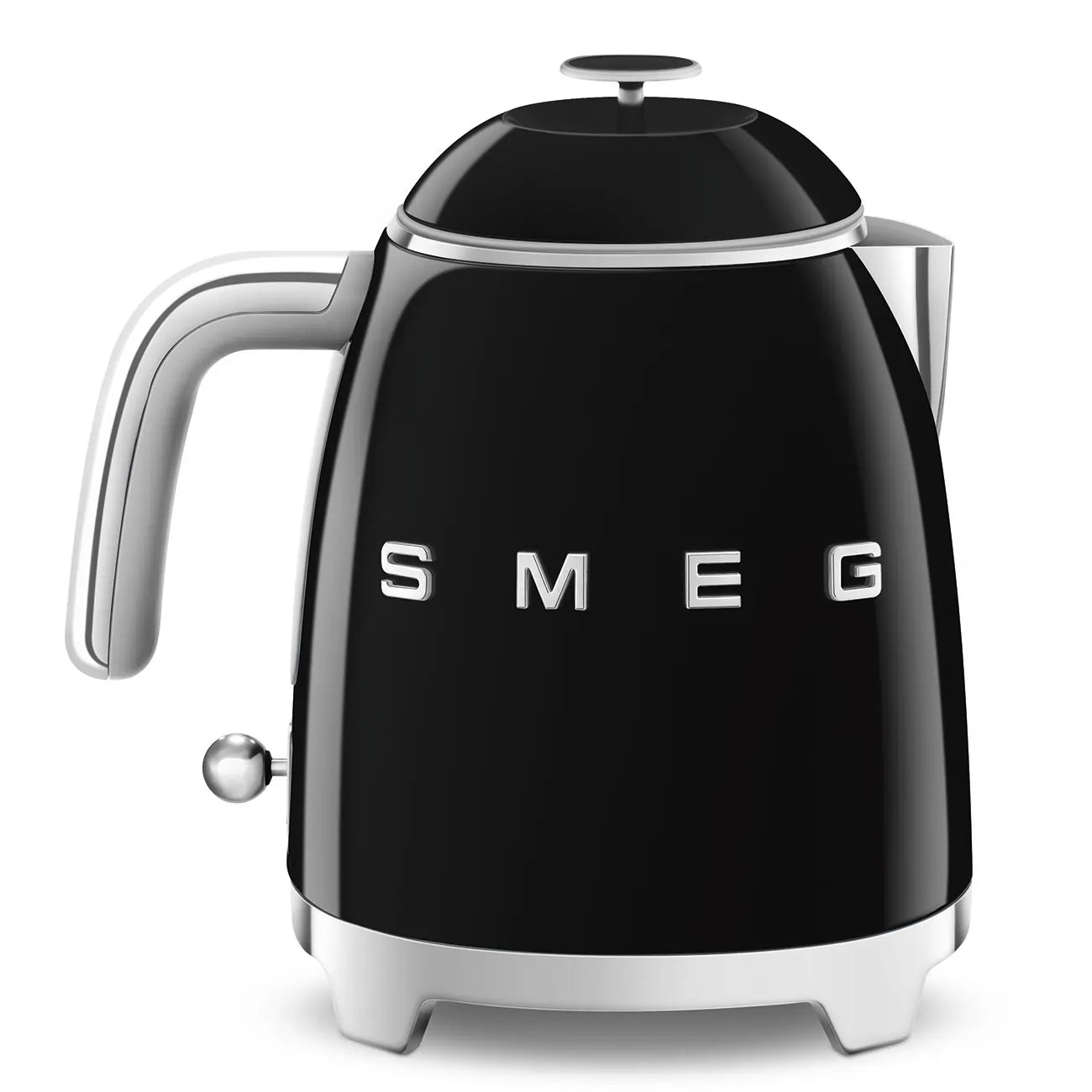 Smeg KLF05BLUK 0.8L Mini Kettle Black, Retro 50's Style, Anti-Slip Base, Auto Shut Off, 1400W | Atlantic Electrics