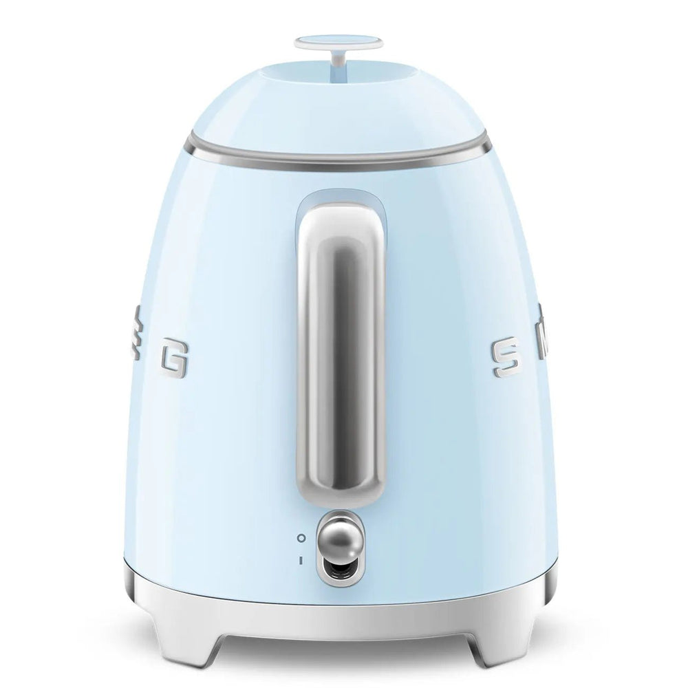 Smeg KLF05PBUK 0.8L Mini Kettle Pastel Blue, Retro 50's Style, Anti-Slip Base, Auto Shut Off, 1400W | Atlantic Electrics - 40179412664543 