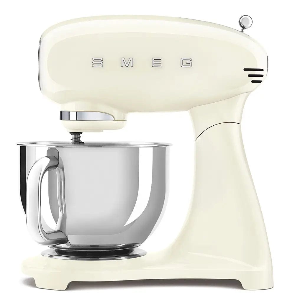 Smeg SMF03CRUK 50's Style Stand Mixer, 4.8 Litre Bowl Capacity, 10 Speeds, 40.5cm Wide - Cream | Atlantic Electrics