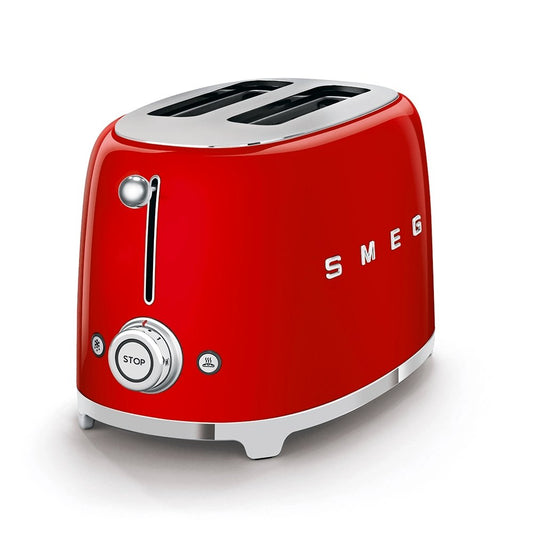 SMEG TSF01RDUK 31cm Wide 50's Style 2 Slice Toaster - Red | Atlantic Electrics