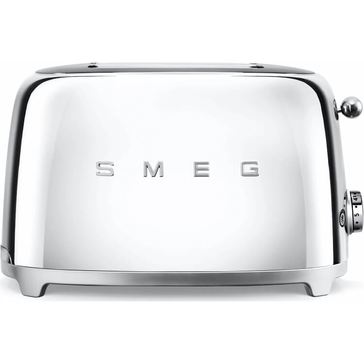 Smeg TSF01SSUK 50S Retro Style 2 Slice Toaster - Chrome Silver | Atlantic Electrics - 39478451568863 