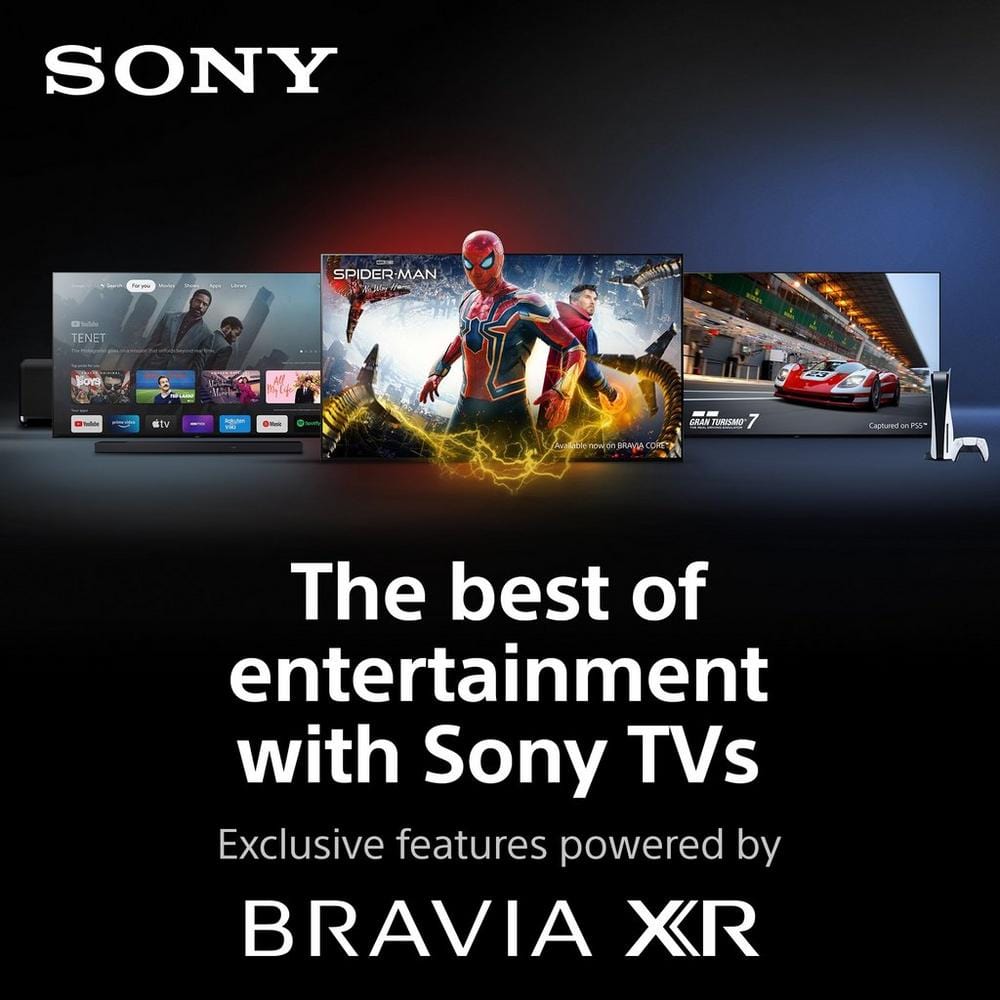 Sony Bravia XR XR55A75KU (2022) OLED HDR 4K Ultra HD Smart Google TV, 55 inch with Youview/Freesat HD, Dolby Atmos & Acoustic Surface Audio, Black | Atlantic Electrics