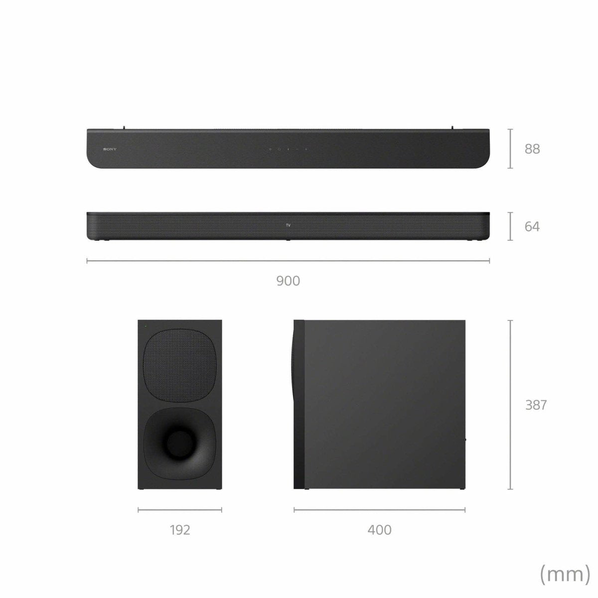 Sony HTSD40CEK Bluetooth Sound Bar with Wireless Subwoofer Black | Atlantic Electrics