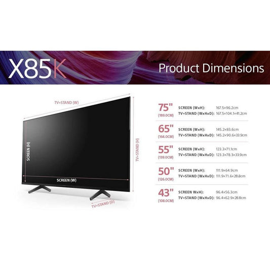 Sony KD50X85KU 50" 4K Ultra HD HDR Google TV | Atlantic Electrics