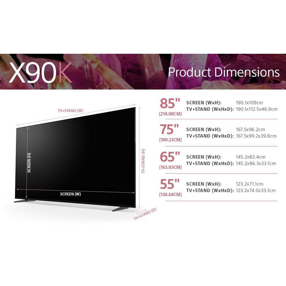 Sony XR65X90KU 65" 4K Ultra HD HDR Google TV | Atlantic Electrics - 39479108042975 