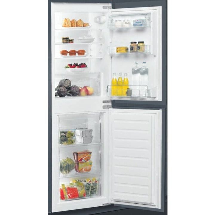 Integrated fridge freezer 50 on sale 50 fixed hinge