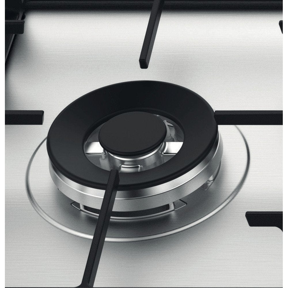 Whirlpool GMWL958IXL 90cm Wide Built-In Gas Hob, 5 Burners - Inox | Atlantic Electrics - 39478529032415 