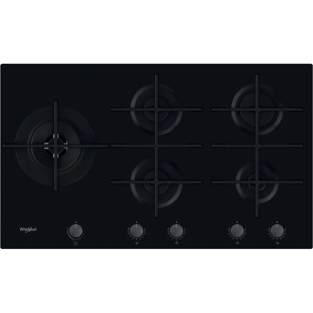 Whirlpool GOWL958NB Gas Hob 5 Burners, 86cm Wide - Black | Atlantic Electrics - 40157560373471 