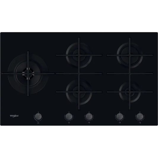 Whirlpool GOWL958NB Gas Hob 5 Burners, 86cm Wide - Black | Atlantic Electrics