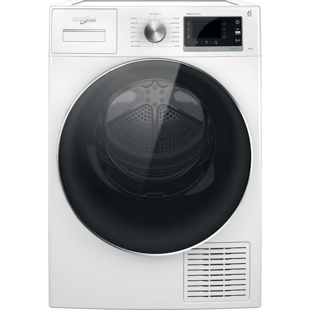 Whirlpool W6D94WRUK 9Kg Freestanding Heat Pump Tumble Dryer, 59.7cm Wide - White | Atlantic Electrics - 39478532505823 