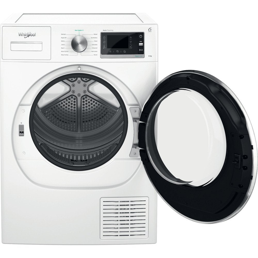 Whirlpool W6D94WRUK 9Kg Freestanding Heat Pump Tumble Dryer, 59.7cm Wide - White | Atlantic Electrics - 39478532571359 