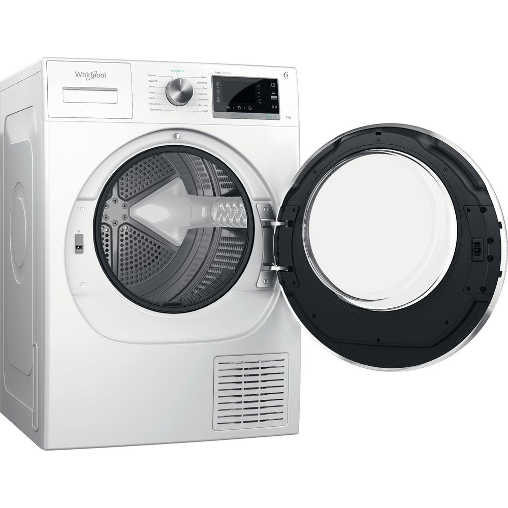 Whirlpool W6D94WRUK 9Kg Freestanding Heat Pump Tumble Dryer, 59.7cm Wide - White | Atlantic Electrics - 39478532604127 