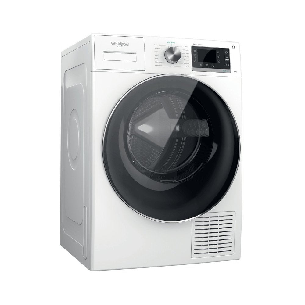 Whirlpool W6D94WRUK 9Kg Freestanding Heat Pump Tumble Dryer, 59.7cm Wide - White | Atlantic Electrics - 39478532538591 