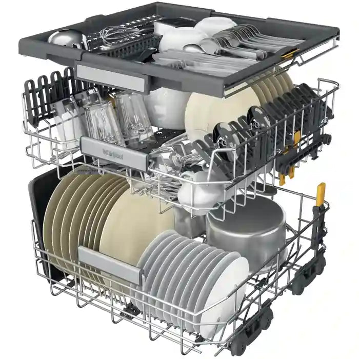 Whirlpool W7FHS51XUK freestanding Standard Dishwasher 15 Place - Stainless Steel | Atlantic Electrics - 40574936482015 